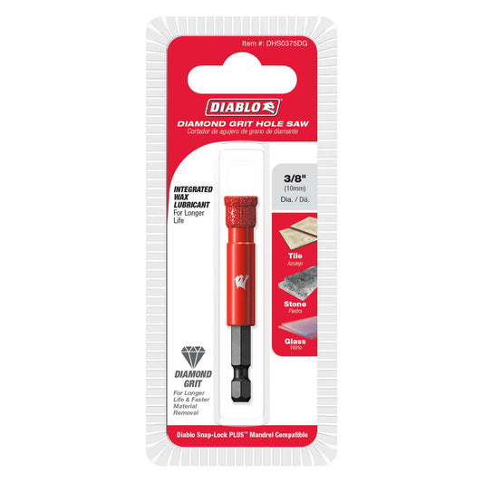 Diablo 3 8" Diamond Grit Hole Saw - Efficient Drilling in Tile, Stone, Glass - Auzzistore
