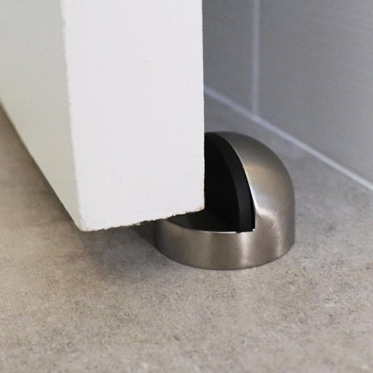 Adoored Door Stop - 45mm - Steel & Rubber - Non Marking - Chrome – view 2 - Auzzistore