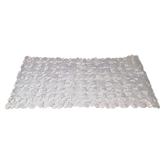 Barelli Non Slip Clear Pebble Bath Mat 35 x 70cm PVC Soft Feel