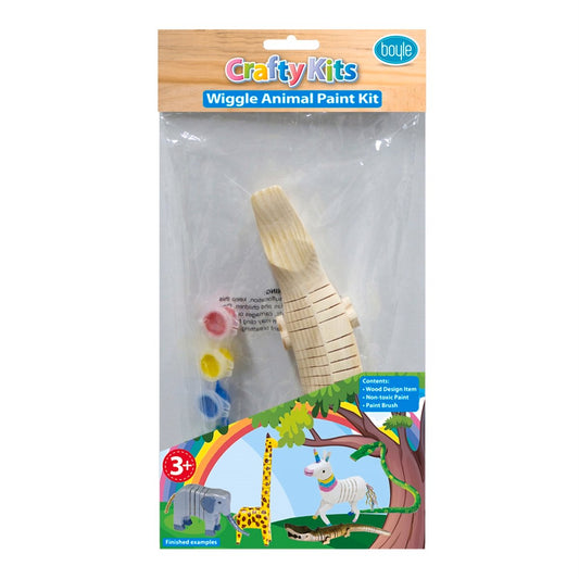 Boyle Wood Wiggle Animal Paint Kit - 1 Wooden Animal - Fun Craft Activity – view 2