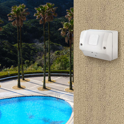 Deta Single Weatherproof Power Point - 240V 10A Polycarbonate - IP54 Rated