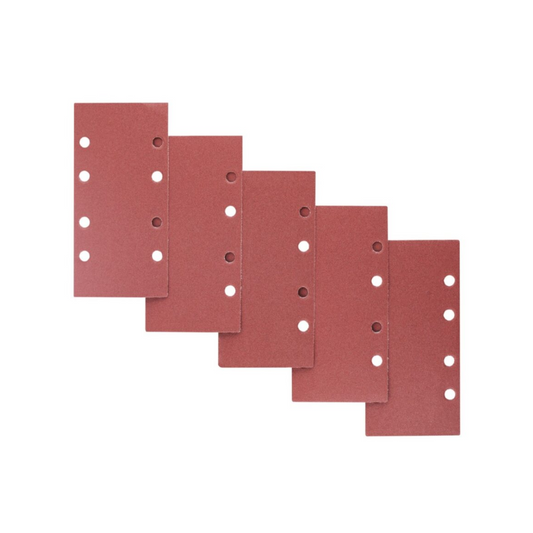 Irwin Sand Sheets 120 Grit 93 x 190mm 5 Pack - Aluminium Oxide - 8 Holes – view 2 - Auzzistore