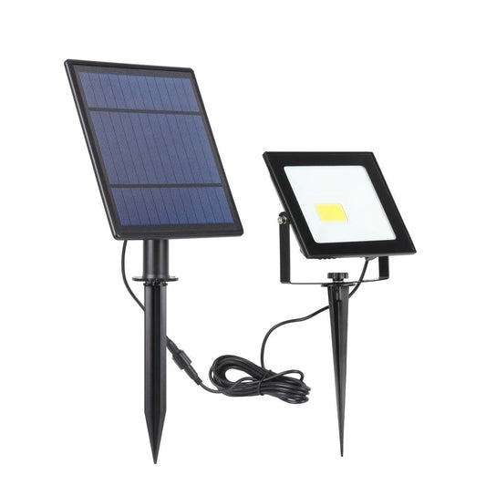 Gardenglo 500lm Solar Powered Flood Light - Black - 12mm x 14.3mm x 3mm