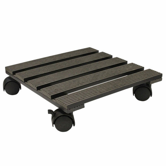 Jack Square Pot Trolley - Charcoal - 29cm - Wood-Poly Composite - Durable