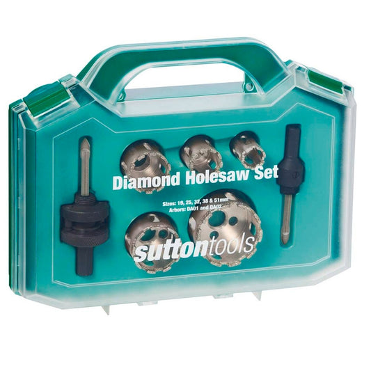 Sutton Tools Diamond Segment Holesaw Set 7 Pack - 25mm Cutting Depth - Auzzistore