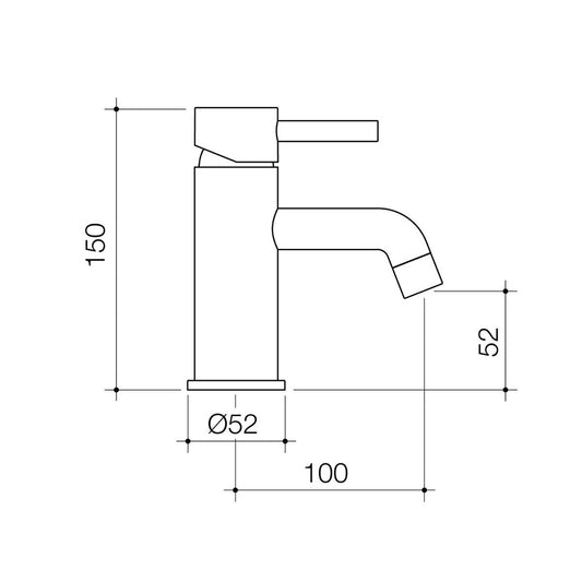 Flexispray Matte Black Basin Mixer - Lead Free - 52mm x 150mm x 135mm – view 2