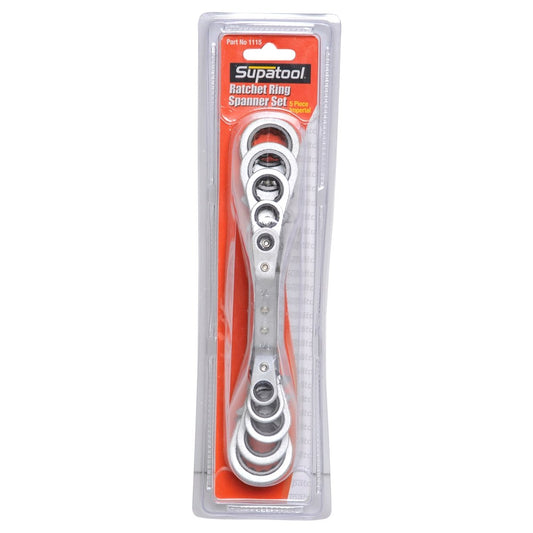 Supatool Ratchet Ring Spanner Set - Imperial - Carbon Steel - Heavy Duty – view 2