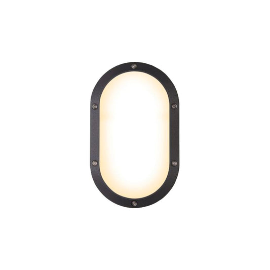 Hpm Elliptica Oval LED Bunker Light - 1420 Lumens - 15W - Black - 337mm x 197mm x 61mm