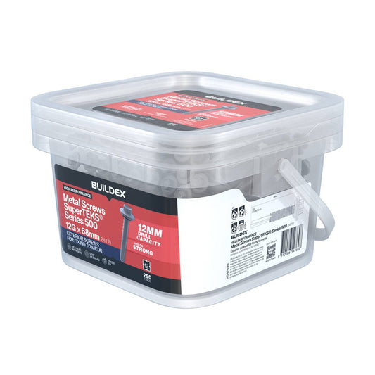 Buildex 12g Galvanised Superteks Screws - 68mm - 250 Pack - Self-Drilling – view 2 - Auzzistore