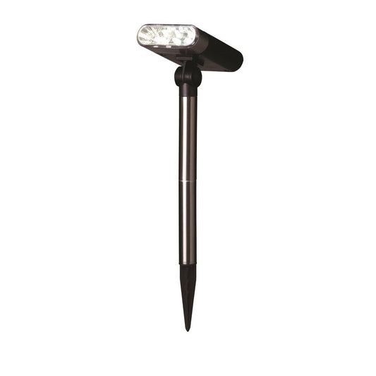 Solar Magic Solar Spot Light 27 5cm Stainless Steel Black Trim