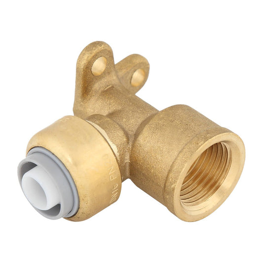 Smartex Pex Female Lugged Elbow - 16 x 15mm - Lead Free Brass - Push-Fit - Auzzistore