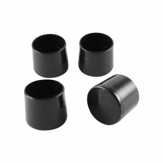 Surface Gard Black Round Plastic Chair Tips 19mm - 4 Pack - Auzzistore