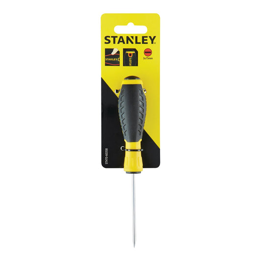 Stanley 3 x 75mm Standard Tip Screwdriver - Yellow - Ergonomic Design – view 2