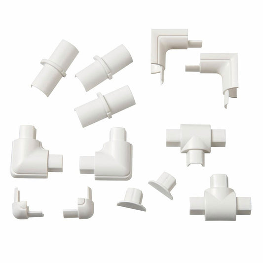 D Line Cable Cover Accessories - 16 x 08mm - ABS - 13 Pack