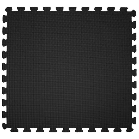 Eva Interlock Foam Mats 4 Pack - 50 x 50cm - Black - Shock-Absorbing