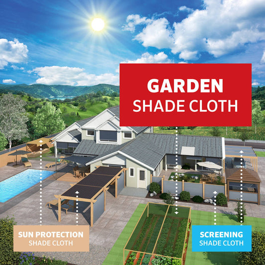 Coolaroo Garden Shade Cloth - 1.83 x 3m - White - 50% UV Block – view 2 - Auzzistore