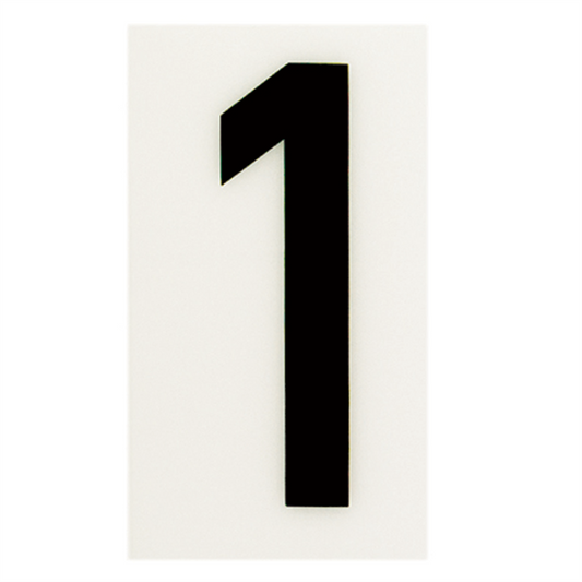 Sandleford 85mm White Self Adhesive House Number 1 - Durable Polycarbonate