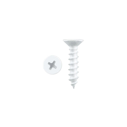 Pinnacle Countersunk Timber Screw 3.5 x 16mm White Metal 45 Pack - Auzzistore
