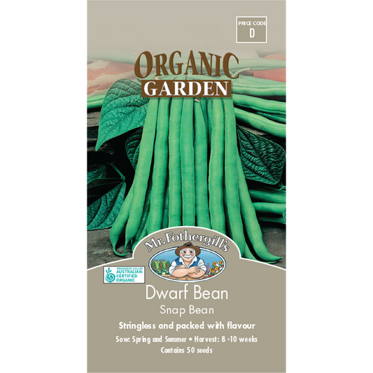 Mr Fothergill Dwarf Bean Seeds - 60cm - Organic - High Yield - Auzzistore