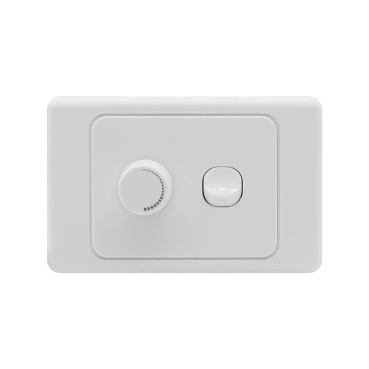 Deta 1 Gang Wall Switch - 200W - Polycarbonate - Universal Dimmer - Auzzistore