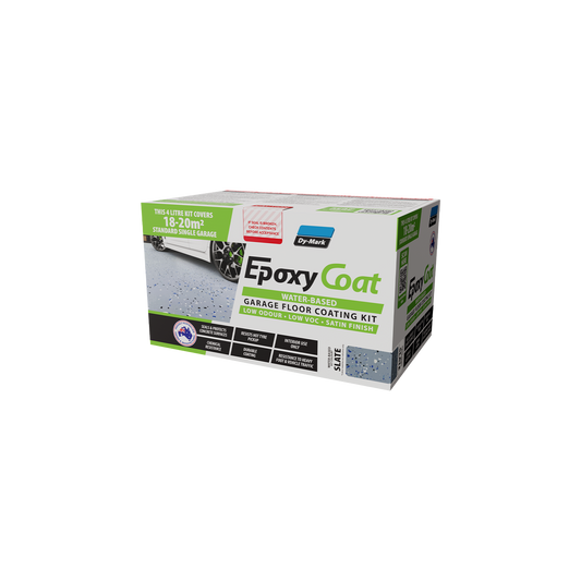 Dy-Mark Epoxy Coat 4L Water Based Garage Floor Kit - Grey - Satin Finish - Auzzistore