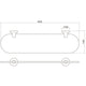 Caroma Sahara Glass Shelf - 500mm Brass Chrome - Easy Installation