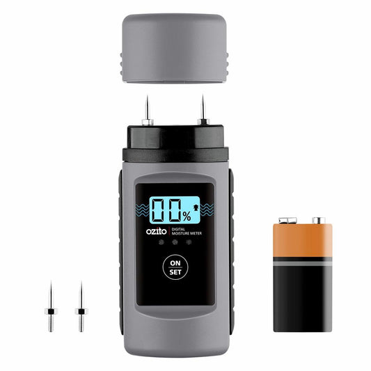 Ozito Digital Moisture Meter - 6-60% - Plastic - Timber & Building Use - Auzzistore