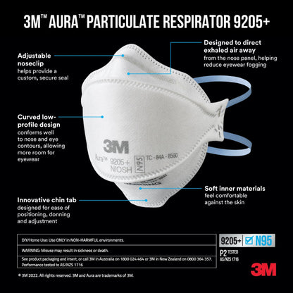 3M Aura Particulate Respirator - 3 Pack