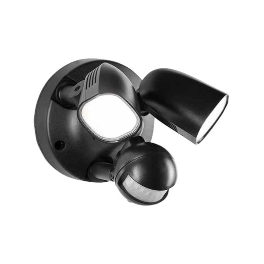 Brilliant Black Frontier B22 DIY Twin LED Security Light - 2000 Lumens - Weather Resistant - Auzzistore