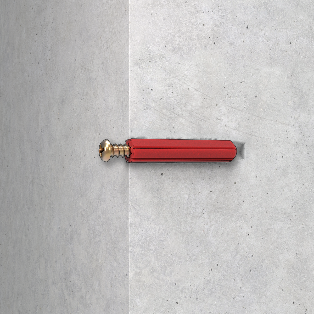 Red Ramset Ramset Red Frame Wall Plugs 6 x 50mm Plastic 25 Pack Easy Insertion ...