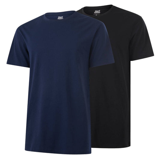 Hard Yakka Core Tee Bundle 2 Pack XL - Black Navy - 100% Australian Cotton