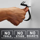 3M Black Claw Wall Hook - 7kg - 33mm x 83mm - Easy Installation