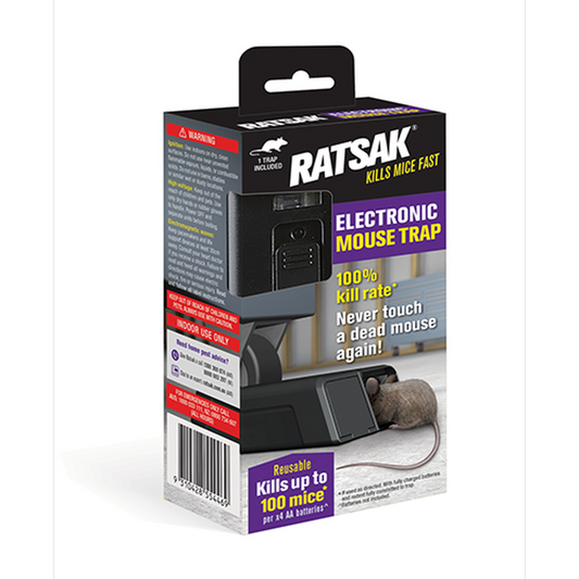 Ratsak Electronic Mouse Trap - 100% Kill Rate - Plastic - Indoor Use - Auzzistore