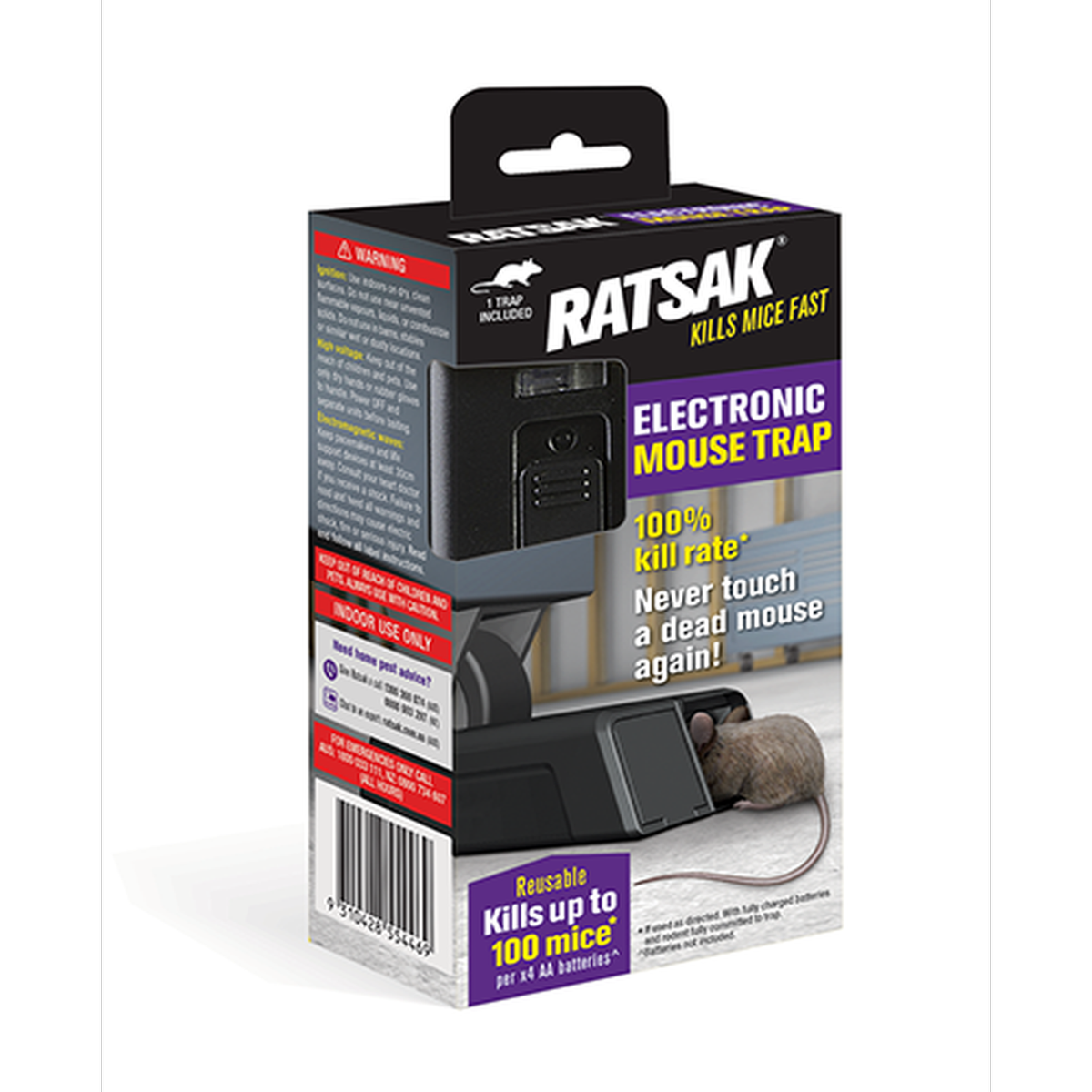 Ratsak Electronic Mouse Trap - 100% Kill Rate Indoor Use – Auzzi Store