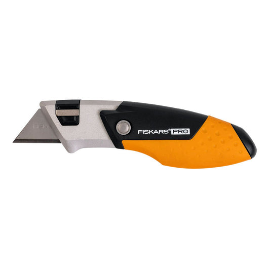 Fiskars Compact Folding Utility Knife - 55mm x 178mm x 28mm - Ergonomic Design - Auzzistore
