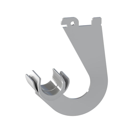 Flexi Storage White Hanging Rod Bracket 2 Pack Steel Easy Install