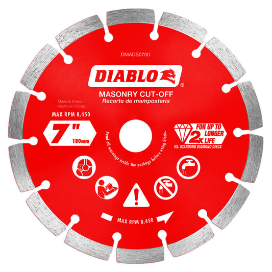 Diablo Diamond Disc 7" Diamond Segmented Cut Off - High-Performance Blade – view 2 - Auzzistore