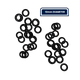 Grunt 12mm Black Webbing Grommets Heavy Duty Metal Pack of 50