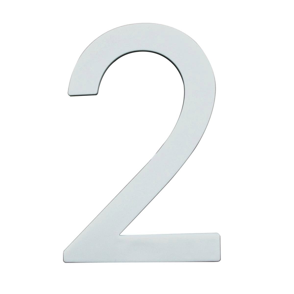 Sandleford 90mm Glow In Dark Acrylic House Number 2 - Strong Adhesive
