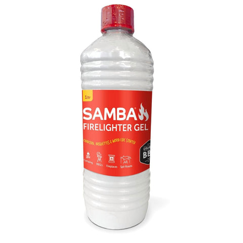 Samba Firelighter Gel - 1L - No Spill - Easy To Use - Fast Ignition - Auzzistore