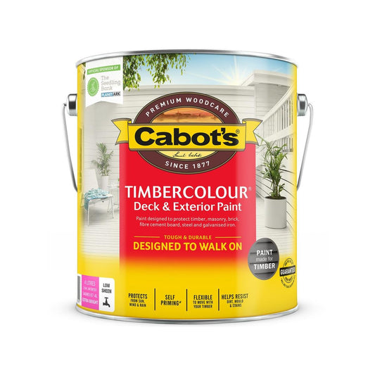 Cabot S Timbercolour Deck Paint 4L Water Based UV Protection