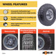 Move It Pneumatic Steel Trolley Wheel 3.5 x 4 5/8 Inch Axle Diameter