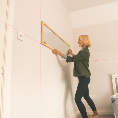 Ryobi 10m Red Cross Line Laser - Self-Levelling - Accurate Alignment