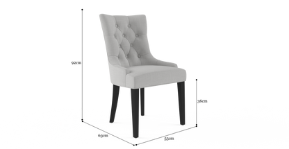 Brosa Espen Scoop Back Dining Chair (Cloud Grey)