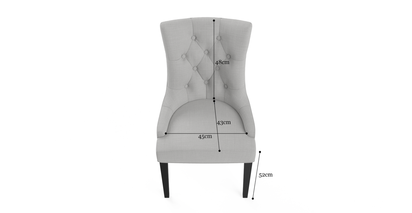 Brosa Espen Scoop Back Dining Chair (Cloud Grey)