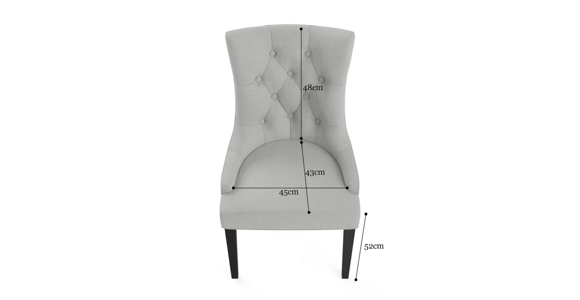 Brosa Espen Scoop Back Dining Chair (Cloud Grey)