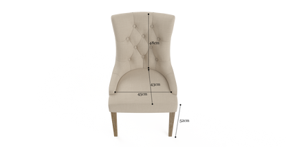Brosa Espen Scoop Back Dining Chair (French Beige)