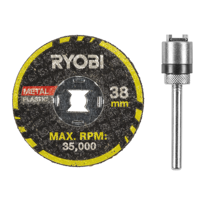 Ryobi Rotary Twist Lock Cutting Disc Starter Set - 6 Piece - 38mm - High Speed