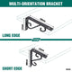 Carinya Scroll Stayed Bracket - 200 x 125mm - Powder Coated Steel - Black