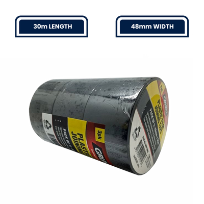 Grunt Builders Film Tape - 48mm x 30m - Quick Joining - 3 Pack